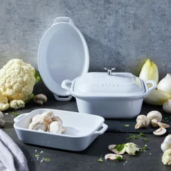 4-pc, Mixed Baking Dish Set, white