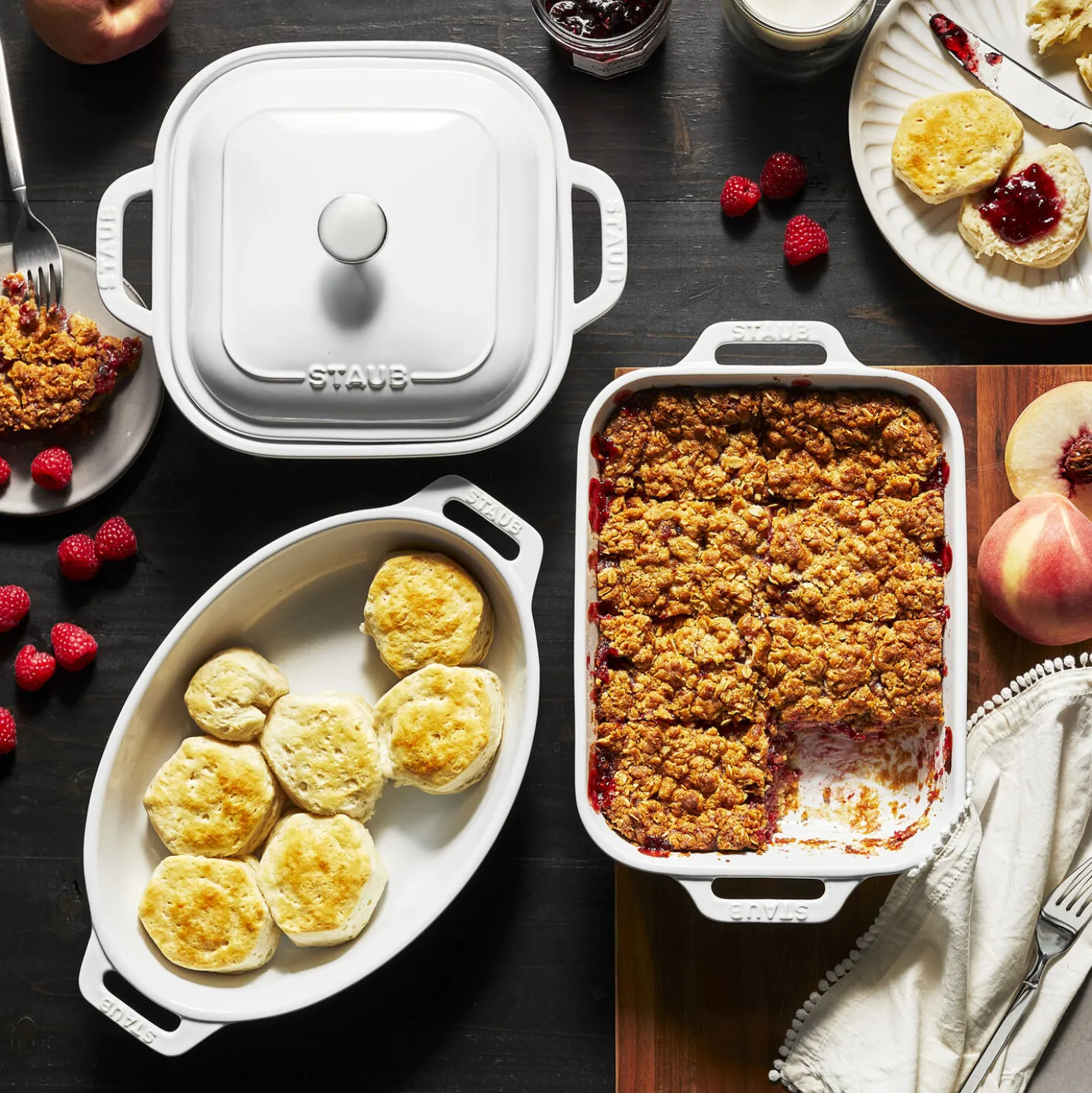 4-pc, Mixed Baking Dish Set, white
