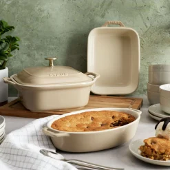 4-pc, Mixed Baking Dish Set, sesame
