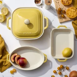 4-pc, Mixed Baking Dish Set, citron
