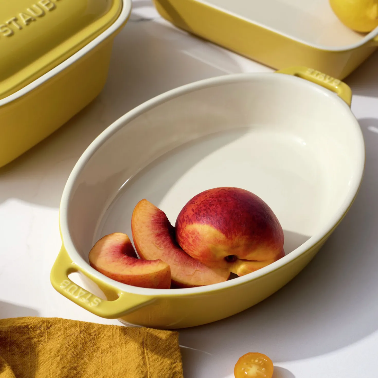 4-pc, Mixed Baking Dish Set, citron