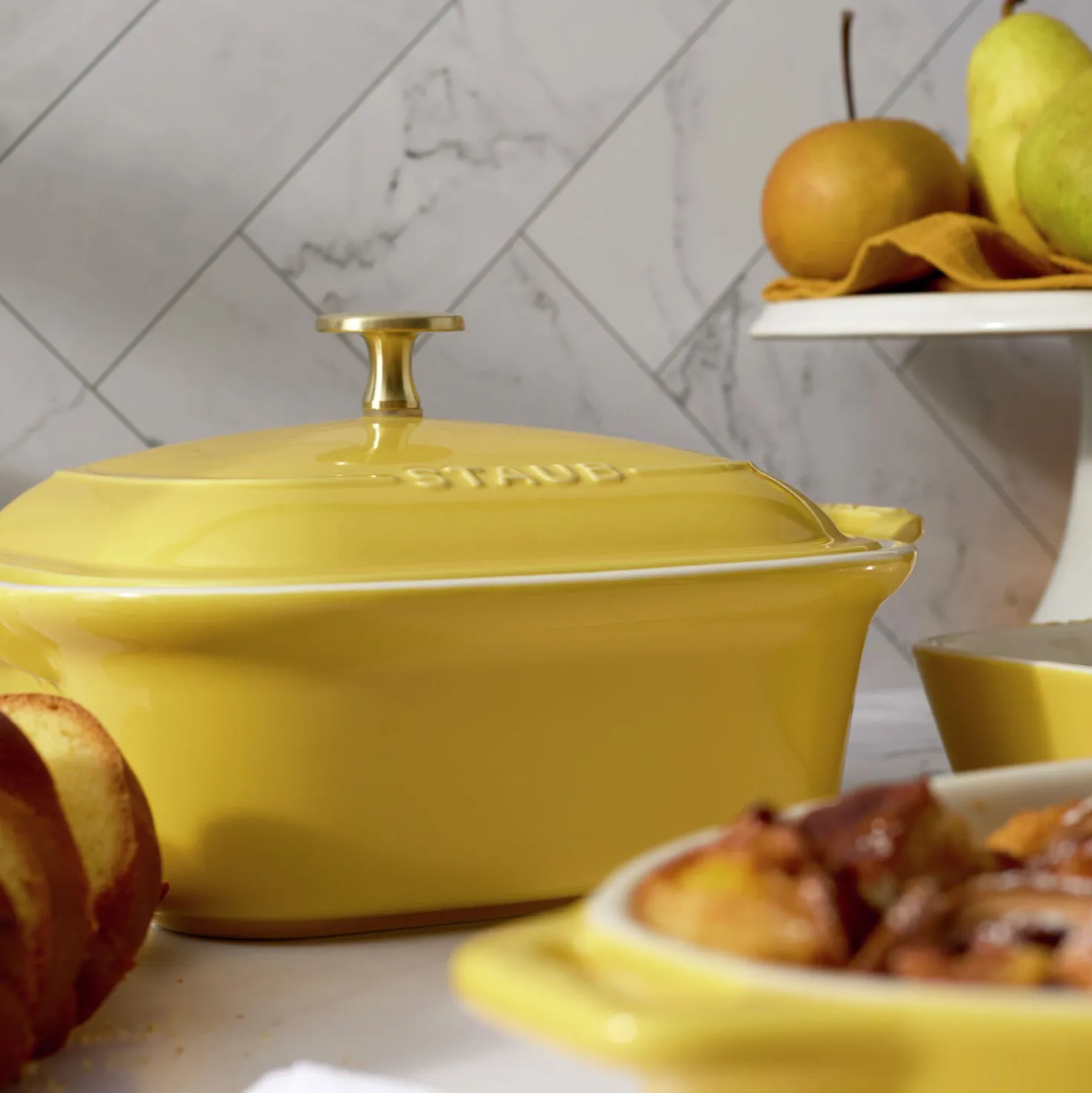 4-pc, Mixed Baking Dish Set, citron