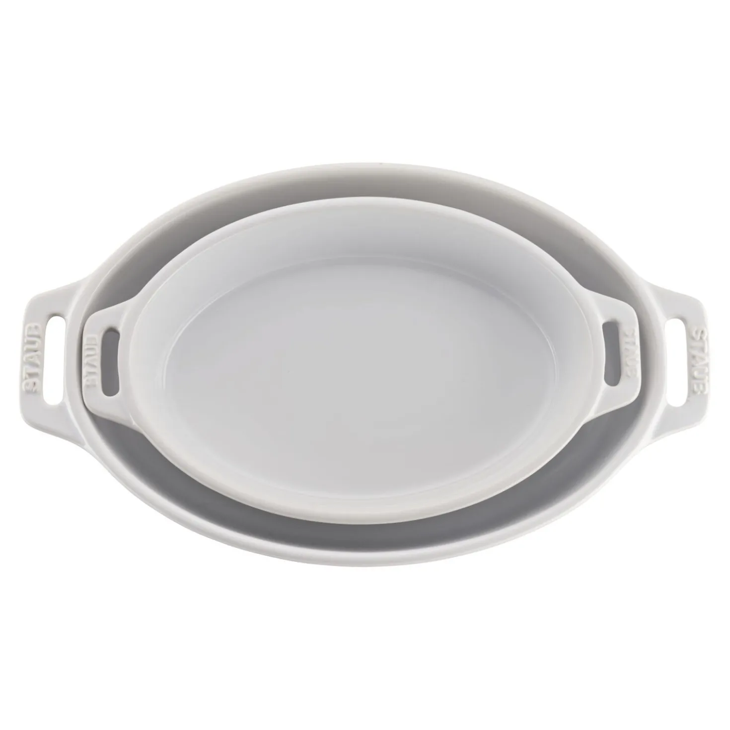 2-pc, Oval Baking Dish Set, white