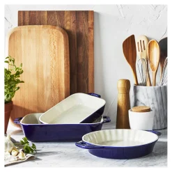 3-pc, Ovenware set, dark blue