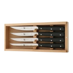 4-pc, Porterhouse Steak Knife Set In Beechwood Box