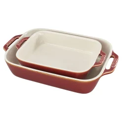 2-pc, Rectangular Baking Dish Set, rustic red