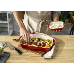 3-pc, Rectangular Baking Dish Set, cherry
