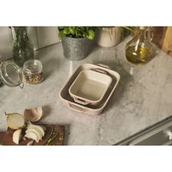 2-pc, Rectangular Baking Dish Set Macaron, light pink