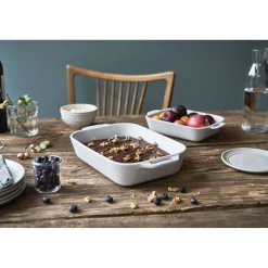 3-pc, Rectangular Baking Dish Set, white