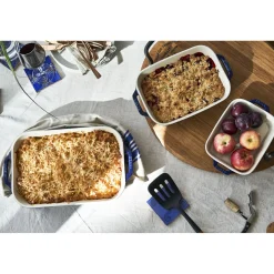 3-pc, Rectangular Baking Dish Set, dark blue
