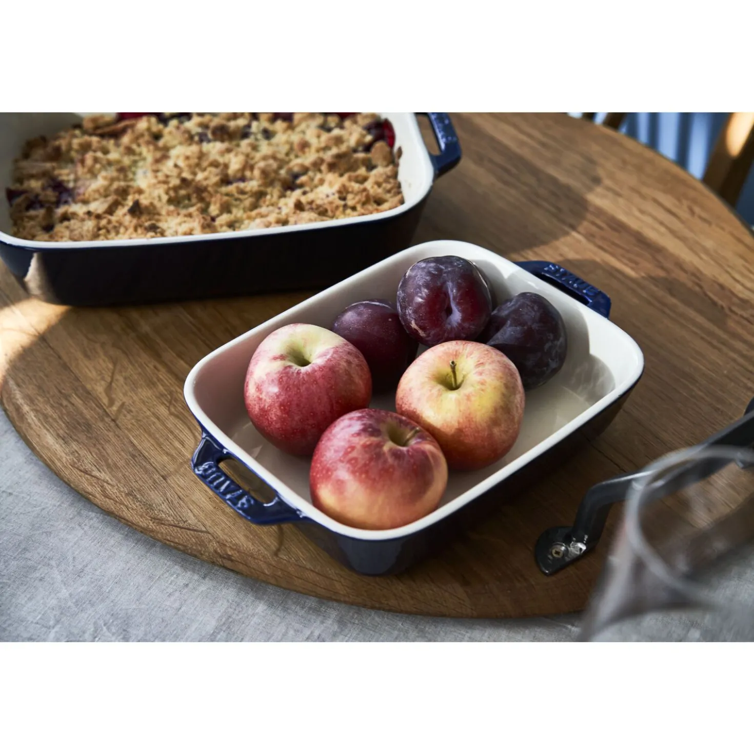 3-pc, Rectangular Baking Dish Set, dark blue