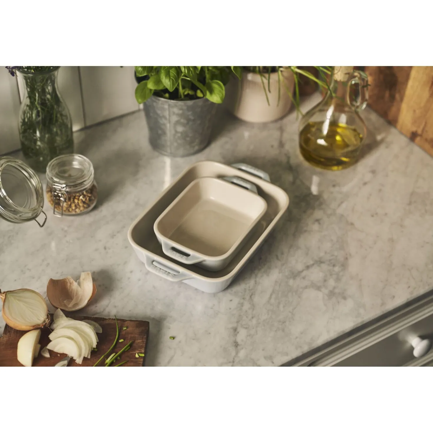 2-pc, Rectangular Baking Dish Set Macaron, light blue