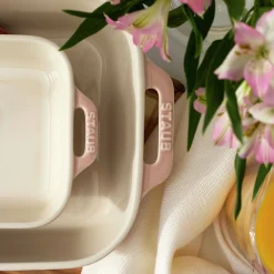 3-pc, Rectangular Baking Dish Set, light pink