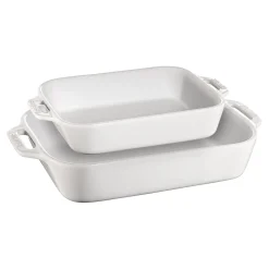 2-pc, Rectangular Baking Dish Set, white