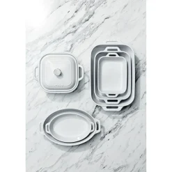 2-pc, Rectangular Baking Dish Set, white