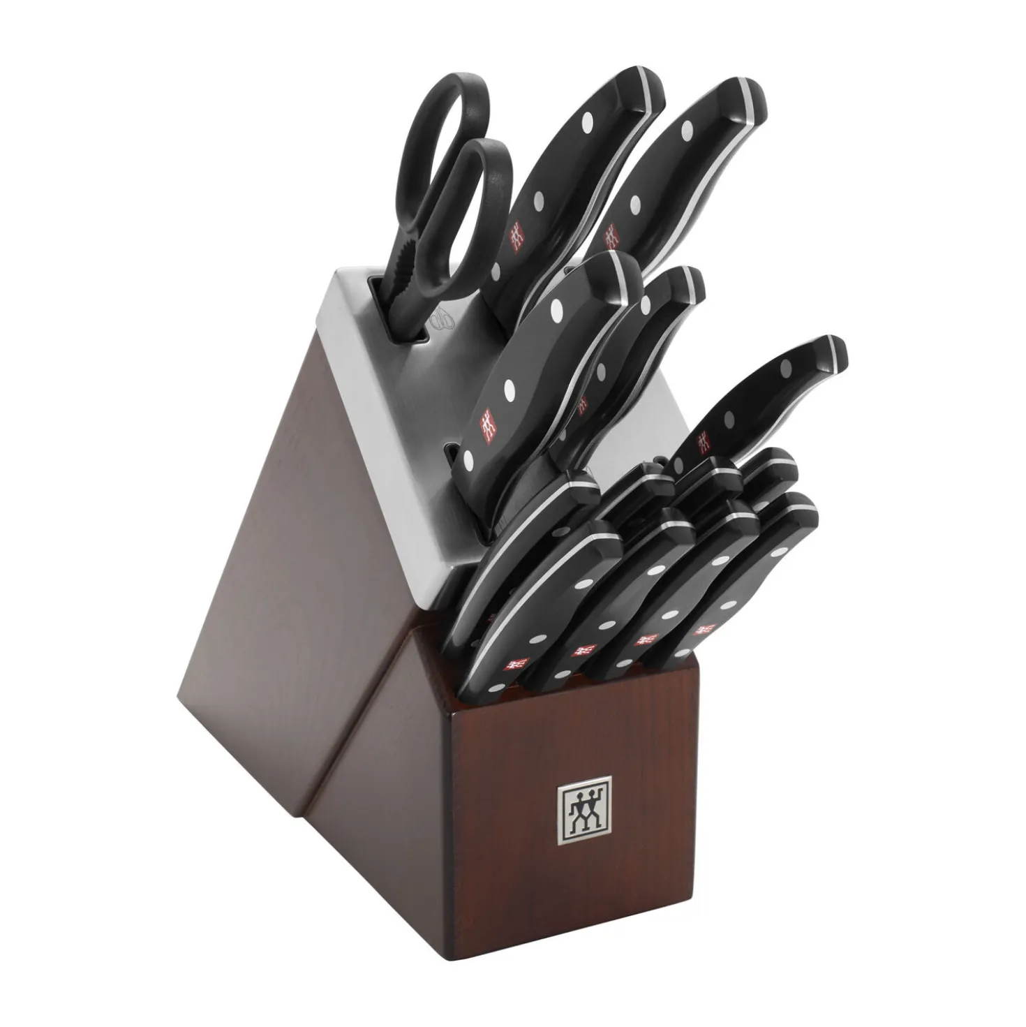 15-pc, Self Sharpening Knife block set, brown