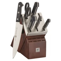 7-pc, Self-Sharpening Knife Block Set , brown