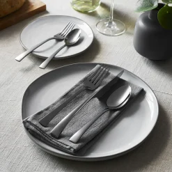 20-pc Slate Flatware Set, 18/10 Stainless Steel, Anthracite