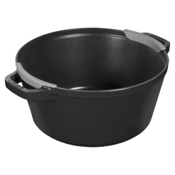 4-pc Stackable Set, Black Matte, Cast Iron