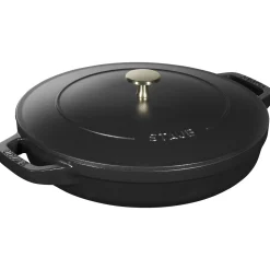 4-pc Stackable Set, Black Matte, Cast Iron