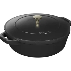 4-pc Stackable Set, Black Matte, Cast Iron