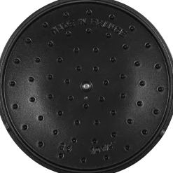 4-pc Stackable Set, Black Matte, Cast Iron