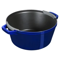 4-pc Stackable Set, Dark Blue, Cast Iron