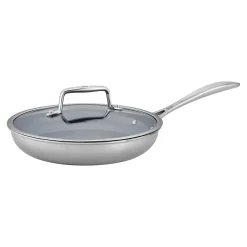 2-pc, Stainless Steel, Ceramic Coating, Non-stick, Fry Pan With Lid Set