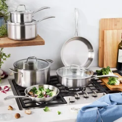 10-pc, Stainless Steel, Cookware Set