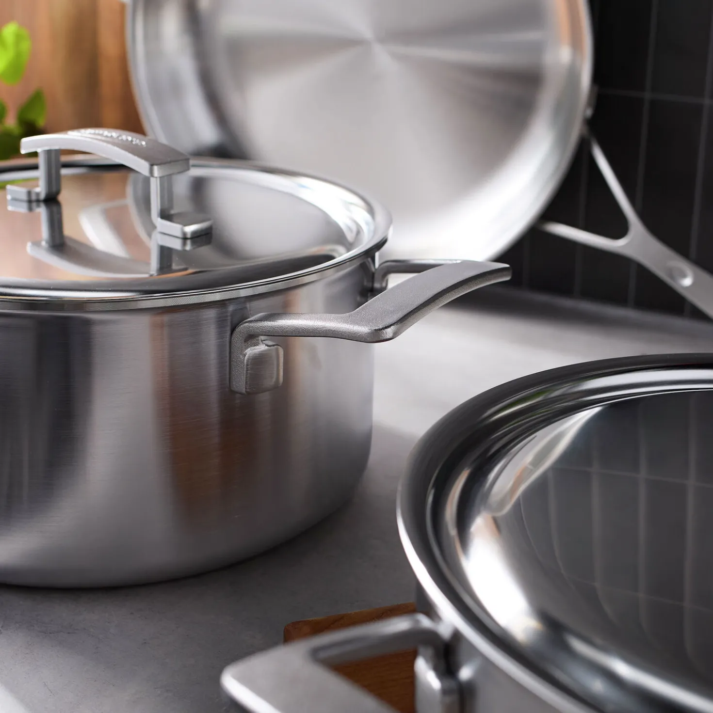 5-pc, Stainless Steel Cookware Set