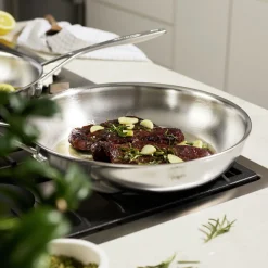 2-pc Stainless Steel Fry Pan Set