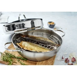 4-pc Stainless Steel Stovetop Smoker Set