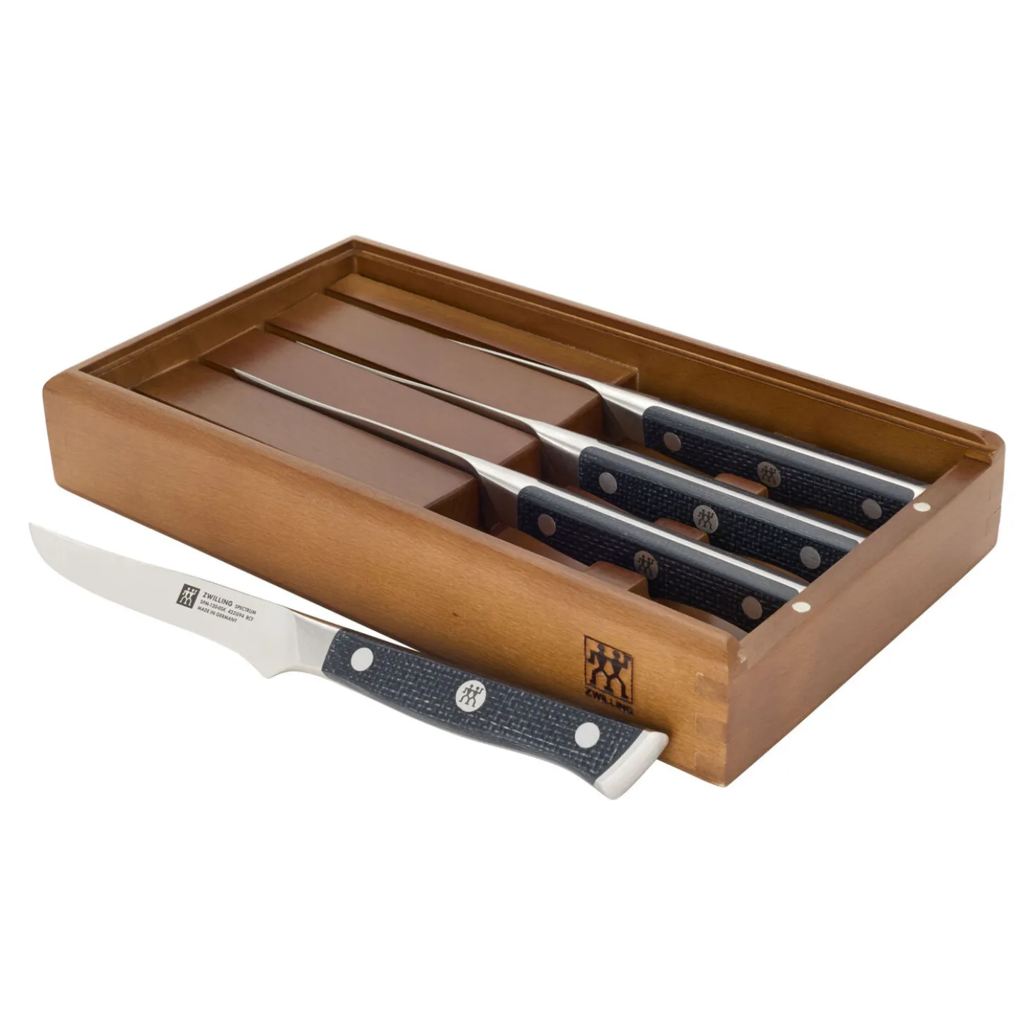4-pc, Steak Knife Set With Wood Presentation Box