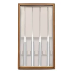 4-pc, Steak Knife Set With Wood Presentation Box