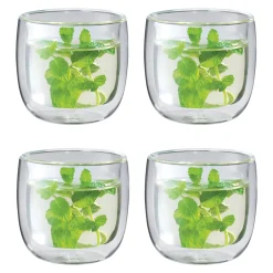 4-pc Tea Glass Set, Double Wall