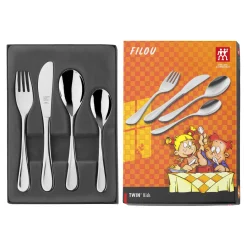 4-pc TWIN Kids Filou Flatware Set, 18/10 Stainless Steel
