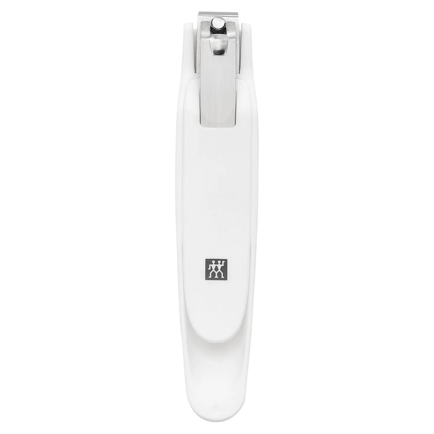 Pedicure nail clippers with nail catch, stainless steel | white
