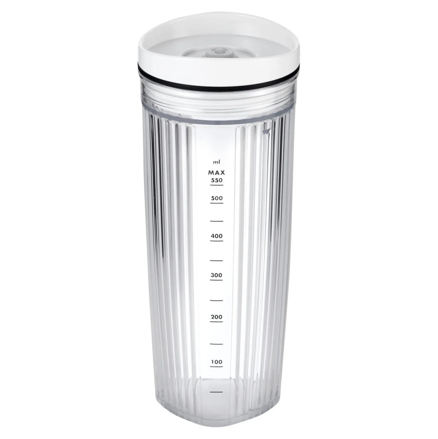 Personal Blender Jar With Drinking Lid And Vacuum Lid - White