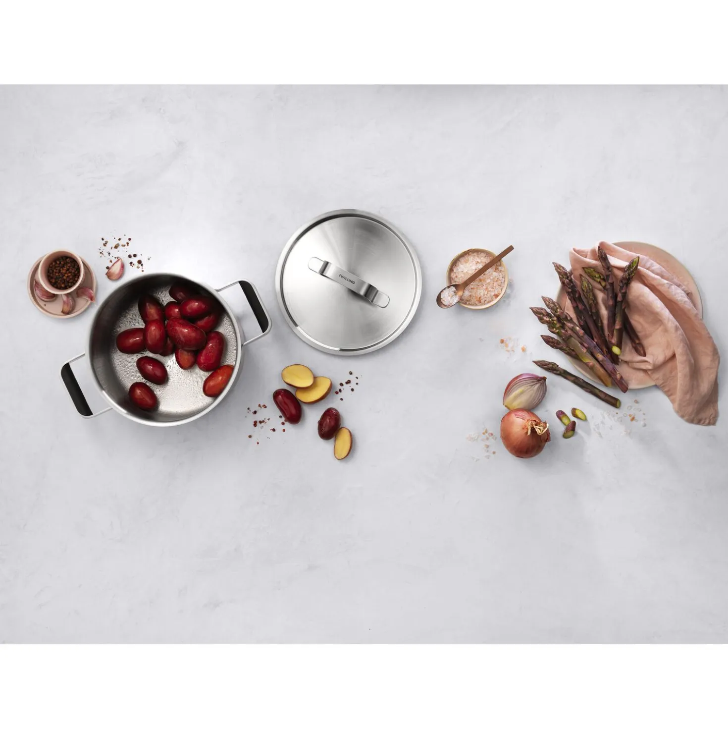 Pots and pans set, 6-pc, 18/10 Stainless Steel