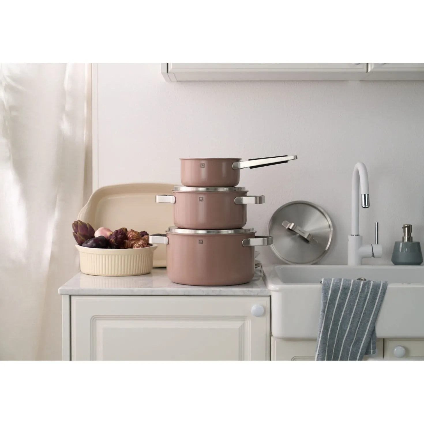 Pots and pans set, 6-pc, 18/10 Stainless Steel