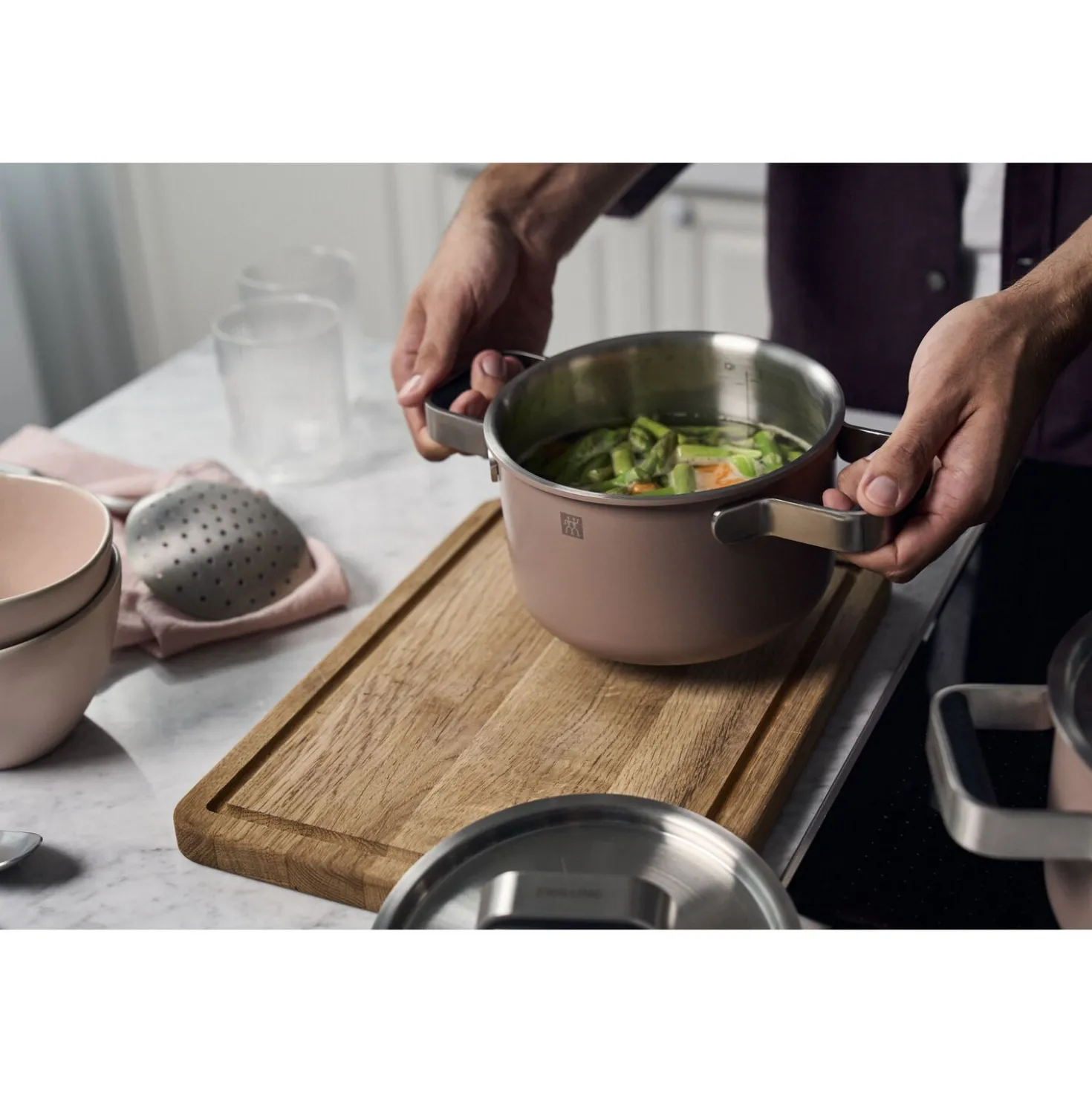 Pots and pans set, 6-pc, 18/10 Stainless Steel