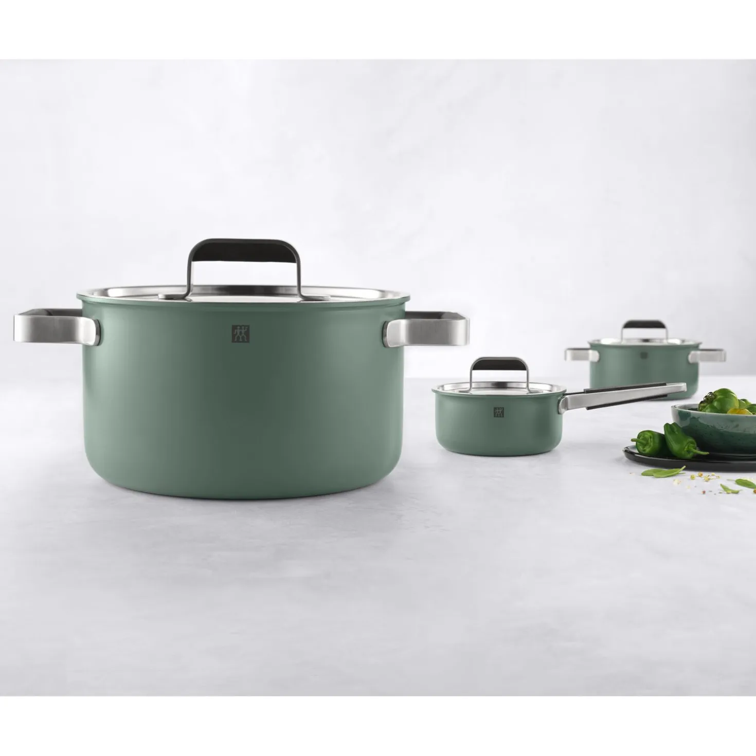 Pots and pans set, 6-pc, 18/10 Stainless Steel