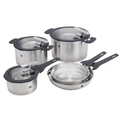 Pots and pans set, 8-pc, stainless steel