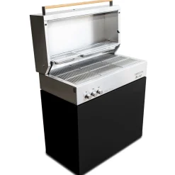 Propane gas grill, black matte