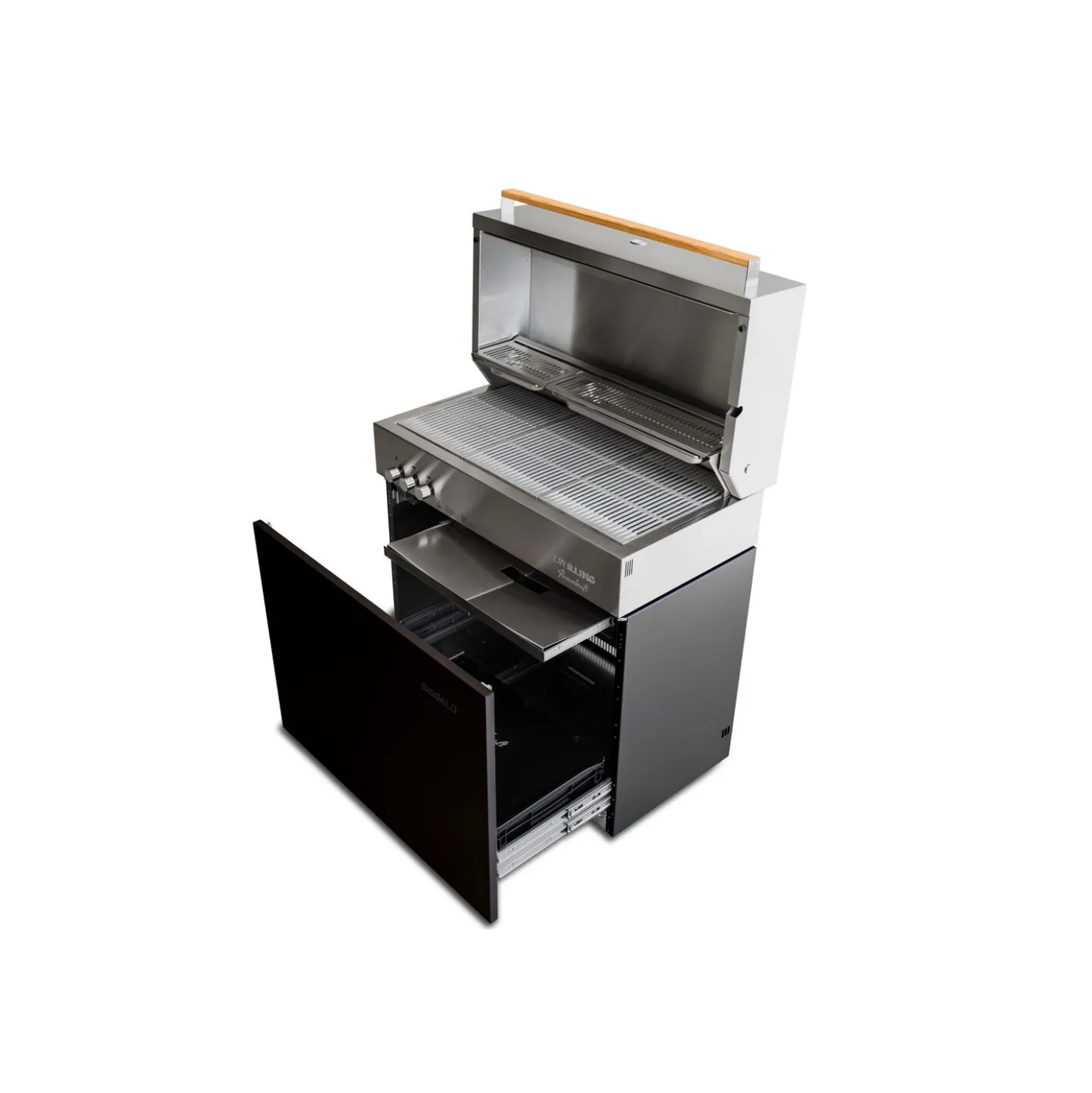 Propane gas grill, black matte