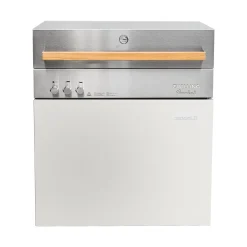 Propane gas grill, ivory-white