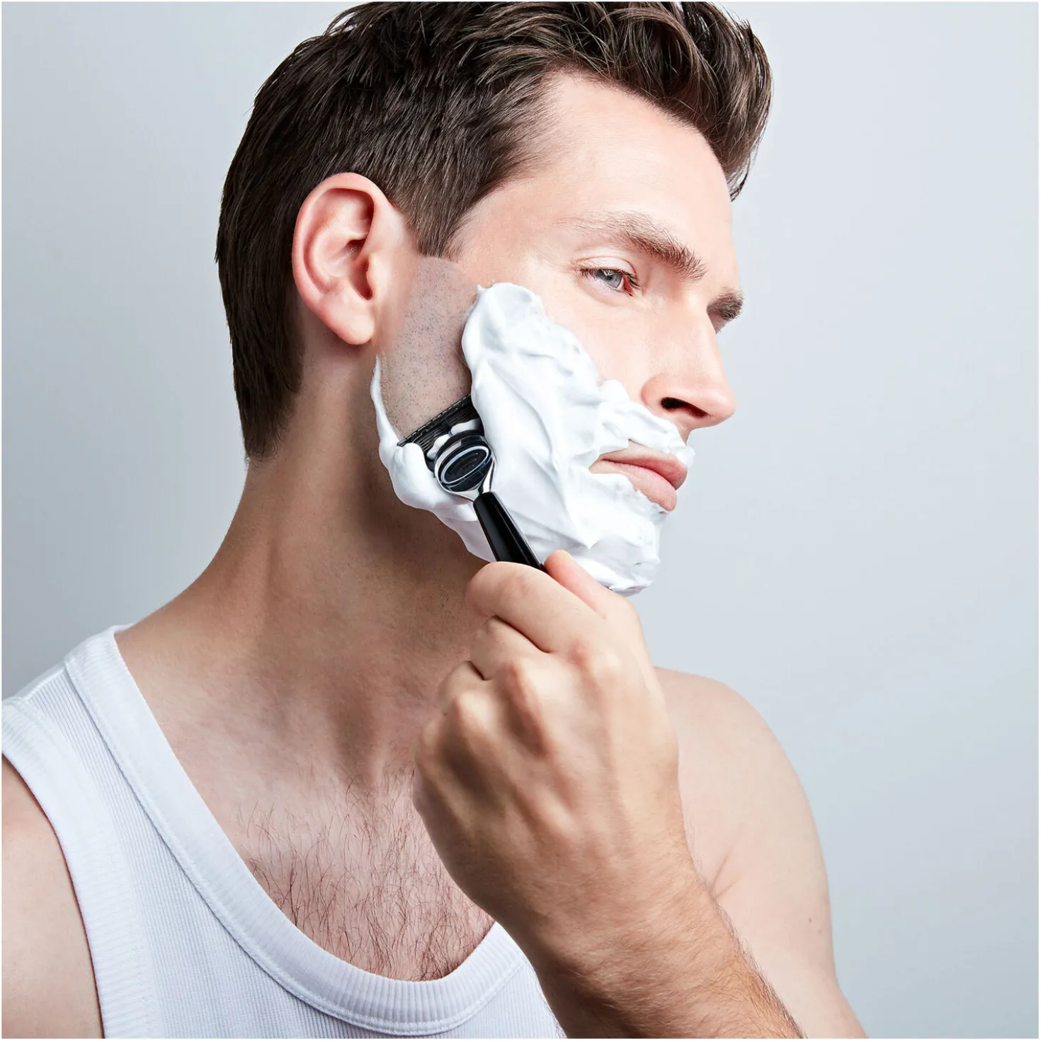 Razor, brass | silver-black