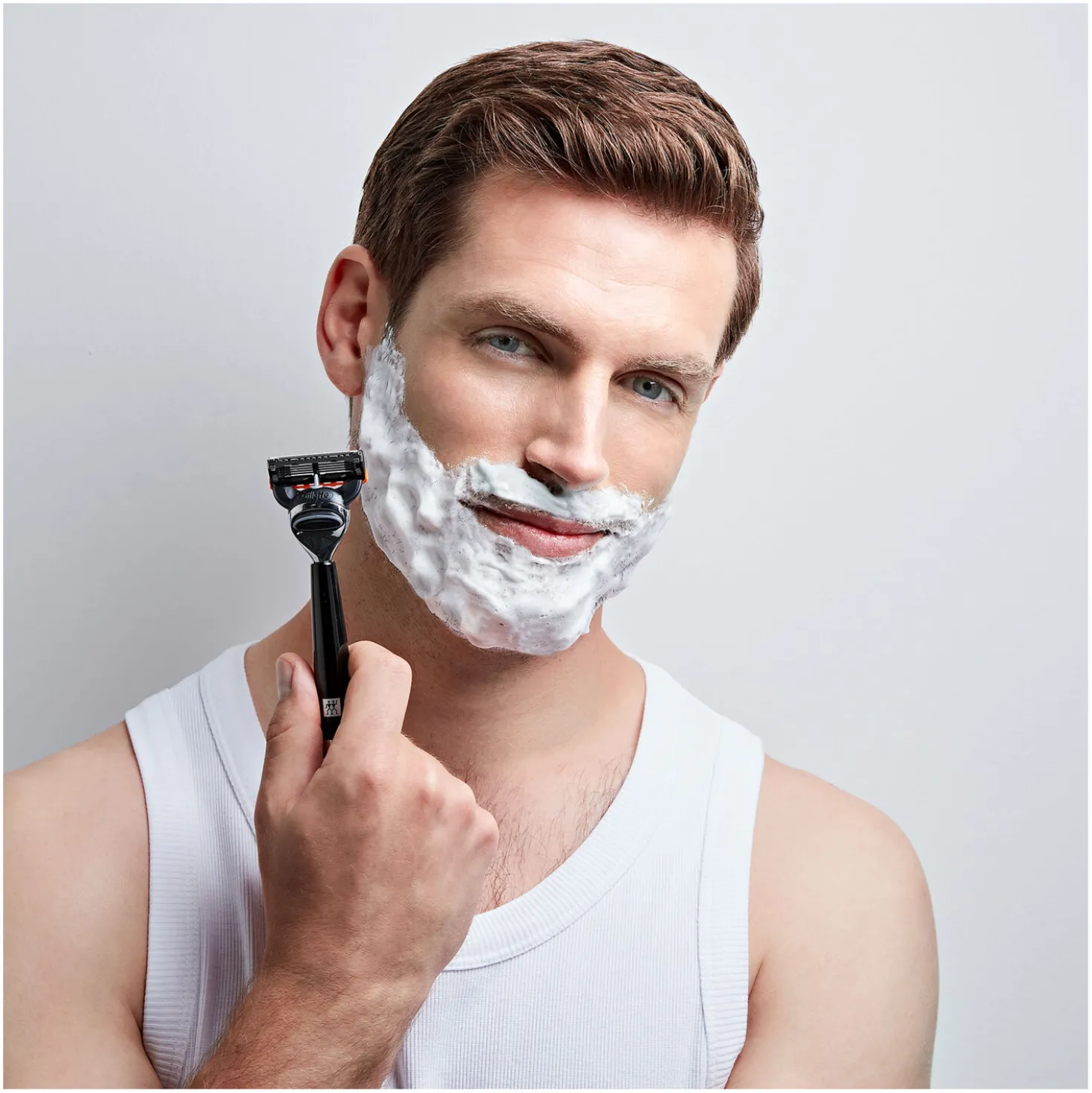 Razor, brass | silver-black