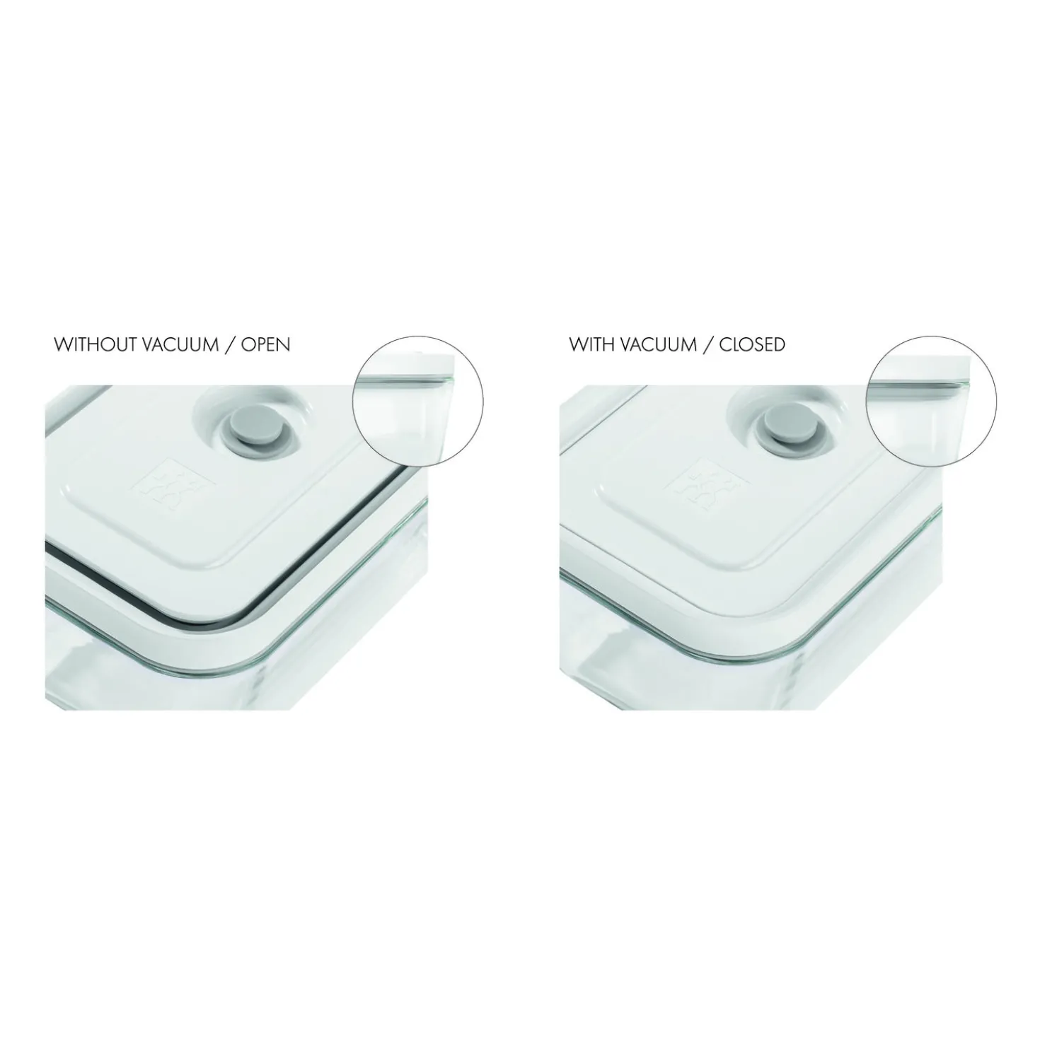 S, Vacuum Container, Glass, Grey