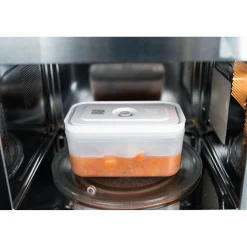 S, Vacuum Container, Plastic, Semitransparent-grey